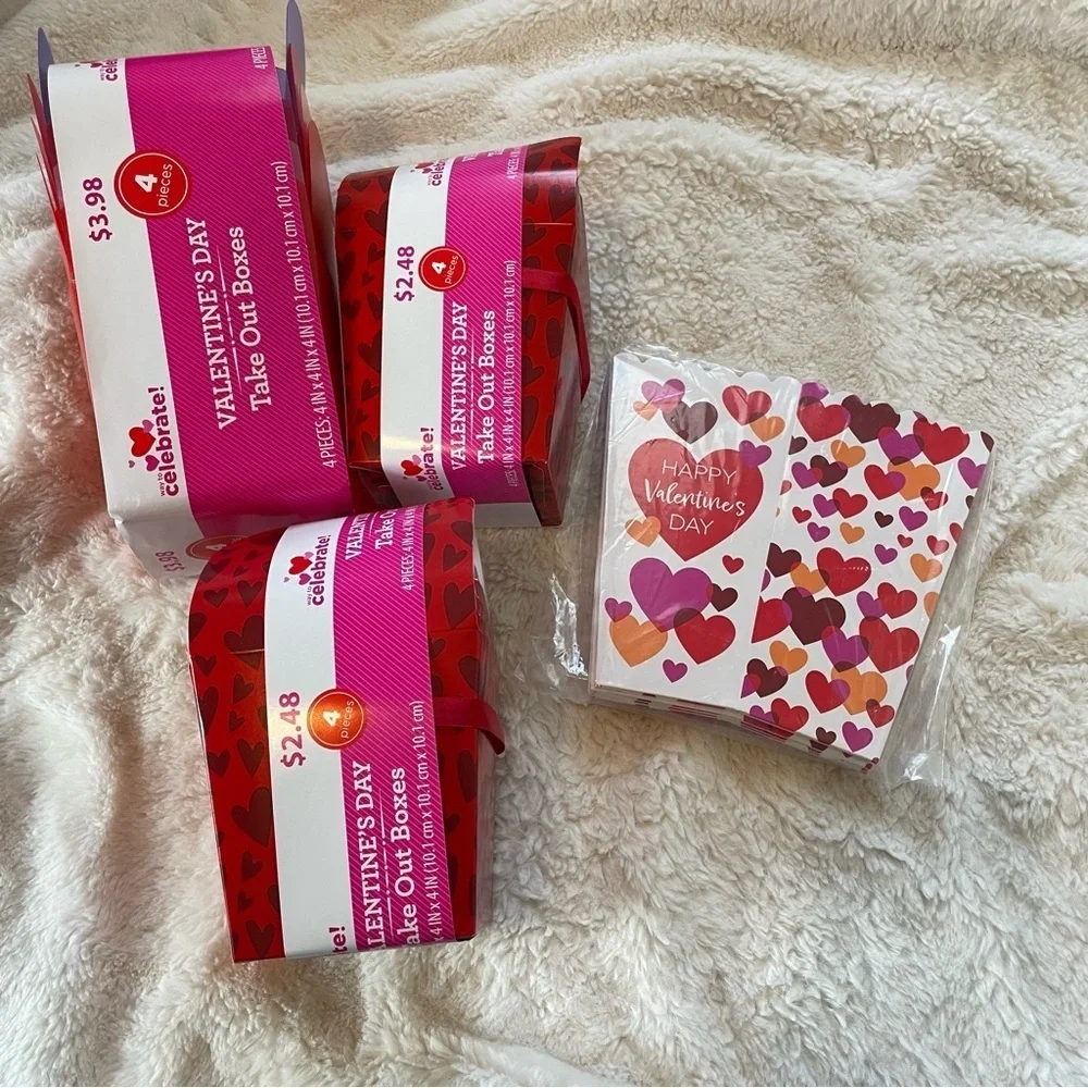 Way to Celebrate Red Heart Gift Boxes‎ and Popcorn Boxes
